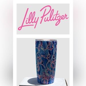 Lilly Pulitzer “Skim Blue Reel Nauti” tumbler